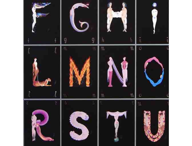 'Alphabet' Fine Art Poster (24' x 36') by Famed Designer Erte (1892-1990)