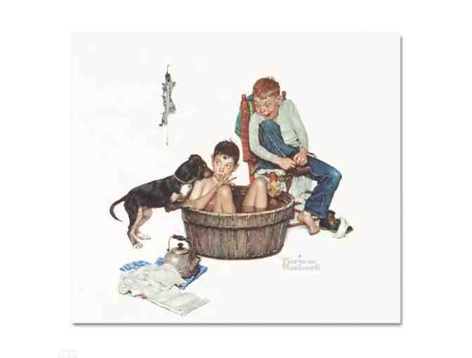 'A Lickin' Good Bath' by Norman Rockwell!