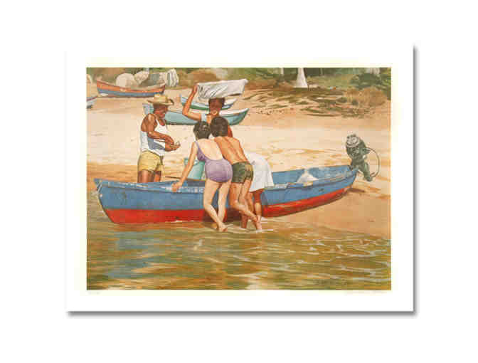 'CLAM FISHERMEN' BY RENOWNED ARTIST WILLIAM NELSON