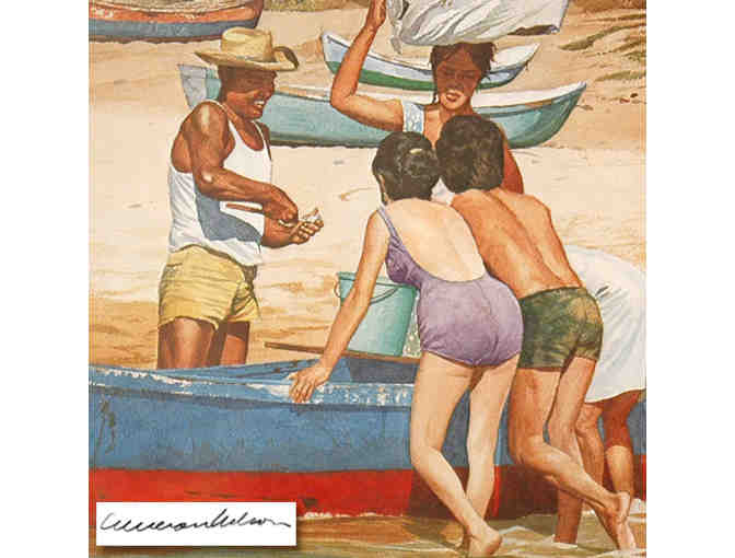 'CLAM FISHERMEN' BY RENOWNED ARTIST WILLIAM NELSON