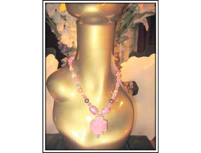 #18: 1/Kind Gemstone Necklace FEATURES GENUINE TURQUOISE IN PINK!