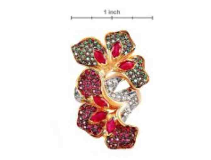 1 GREAT GIFT! A WORK OF ART!  COUTURE TO THE MAX! GENUINE BURMESE RUBIES and more!