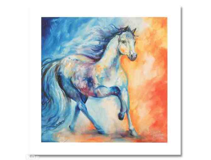 1 ONLY!  FOUR STAR COLLECTIBLE:  LTD ED.GICLEE ON CANVAS:  'Blue Runner' by Marcia Baldwin