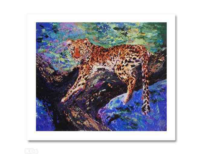 AAAA LIMITED EDITION GICLEE ON CANVAS:  'Reclining Leopard' by Mark King
