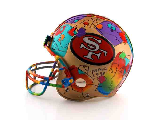 *****1994 Very Rare Peter Max Original Painting on NFL Lic.,San Francisco 49ers helmut