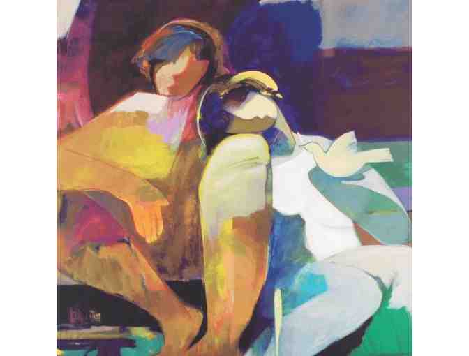 ***'Tender Shoulders' LIMITED EDITION Serigraph on Canvas (36' x 36') by Hessam Abrishami