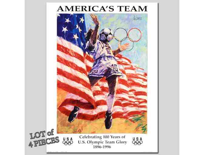 *** ' 1994 U.S. Soccer Team  Official 1996 Centennial Olympic Games Poster by Aldo Luongo!