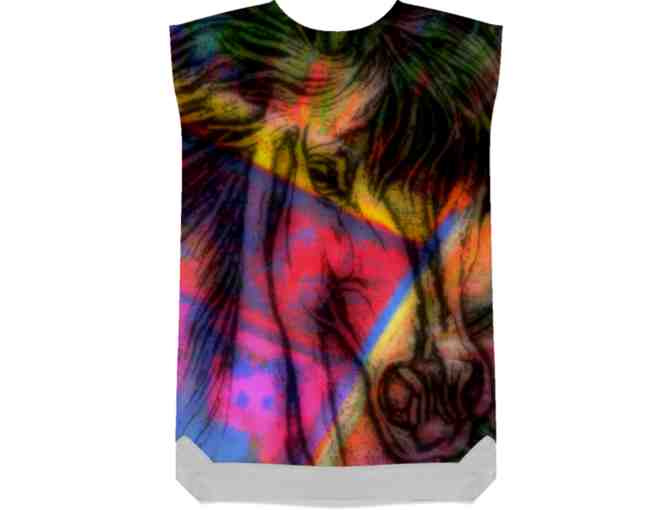 *'SILKY TENCEL SHIFT DRESS, ART-IFIED AND EXCLUSIVELY YOURS!':  'SUNRISE PONY' BY WBK