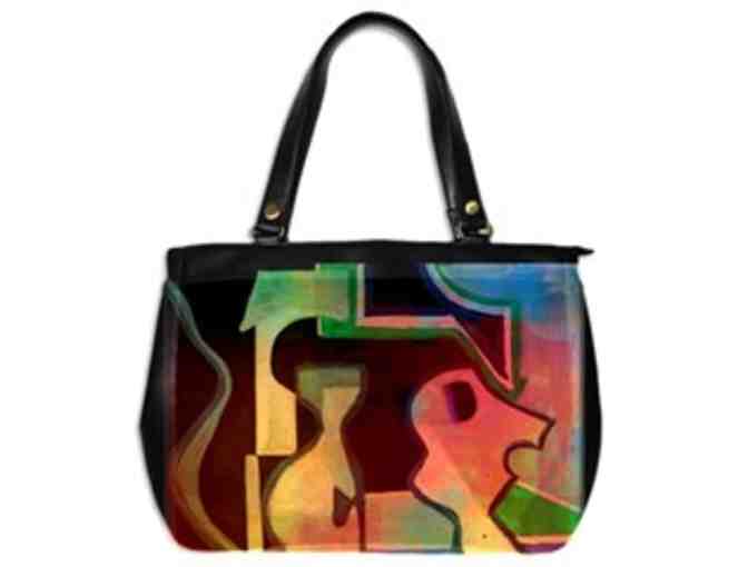 *'EXCLUSIVELY YOURS!':  CUSTOM MADE ART TOTE BAG!:  'THE CONVERSATION' BY WBK