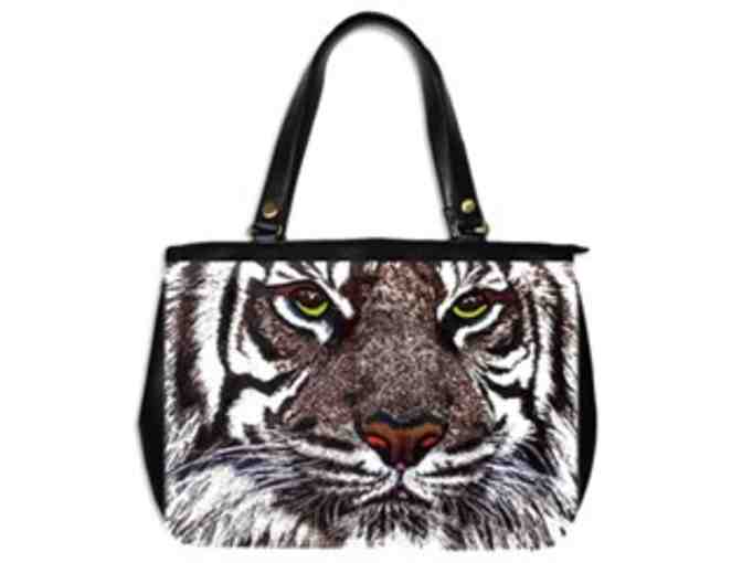 *'EXCLUSIVELY YOURS!':  CUSTOM MADE ART TOTE BAG!:  'WHITE BENGAL' BY WBK