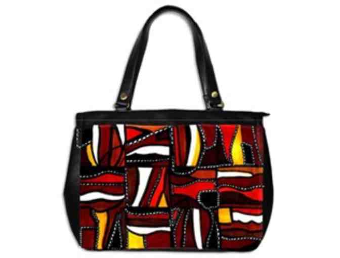 *'EXCLUSIVELY YOURS!':  CUSTOM MADE ART TOTE BAG!: 'SADDLE STITCHED' by WBK