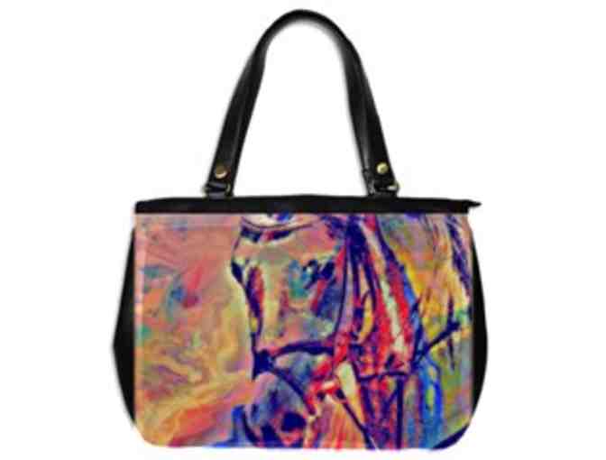 *'EXCLUSIVELY YOURS!':  CUSTOM MADE ART TOTE BAG!: 'YEAR OF THE HORSE' BY WBK
