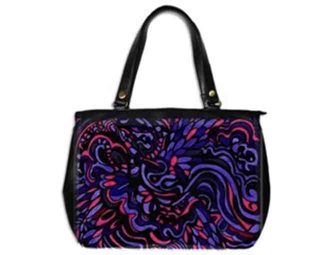 *'EXCLUSIVELY YOURS': CUSTOM MADE ART TOTE BAG:  'PURPLE PASSION' BY WBK