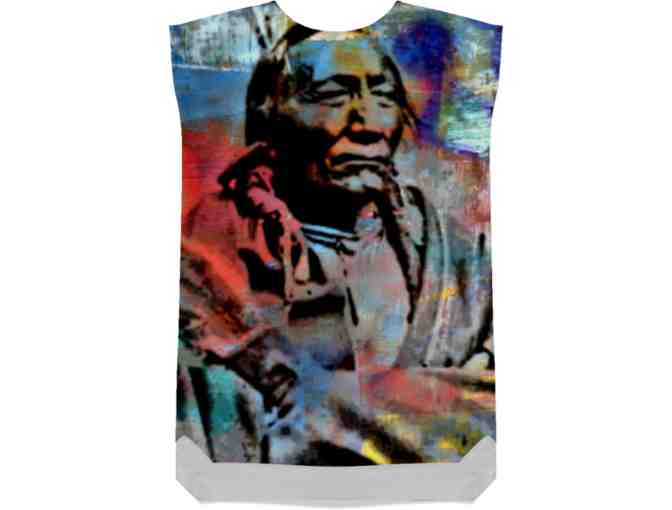 *'SILKY TENCEL SHIFT DRESS:  ART-IFIED AND EXCLUSIVELY YOURS!':  'CHIEF ROMAN NOSE' BY WBK
