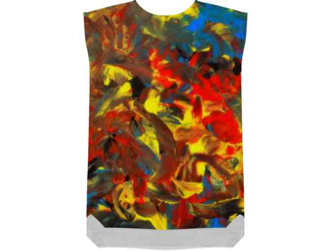 *'SILKY TENCEL SHIFT DRESS, ART-IFIED AND EXCLUSIVELY YOURS!': 'ERUPTION OF COLOR' BY WBK