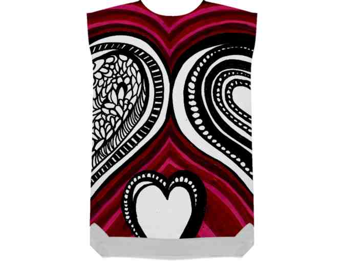 *'SILKY TENCEL SHIFT DRESS, ART-IFIED AND EXCLUSIVELY YOURS!':  HEART DECO BY WBK