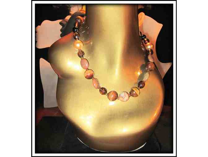 *BEAT OF THE DRUMS: 1/KIND GEMSTONE NECKLACE!