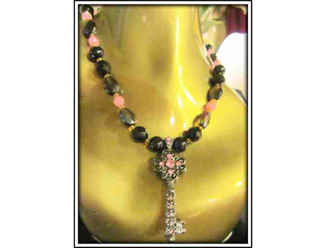 *KEY TO MY HEART!:  1/kind, handcrafted, necklace features Genuine Black Onyx and more!