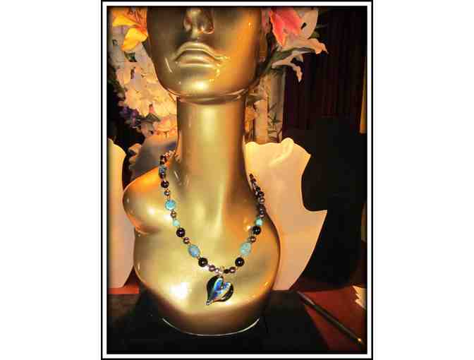 *HEART OF THE RAINBOW:   1/KIND GEMSTONE NECKLACE