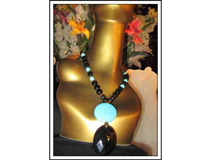 *A STATEMENT OF STYLE: 1/KIND GEMSTONE NECKLACE!