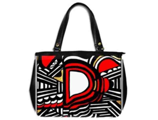 * 'INITIAL D': CUSTOM MADE LEATHER TOTE BAG!