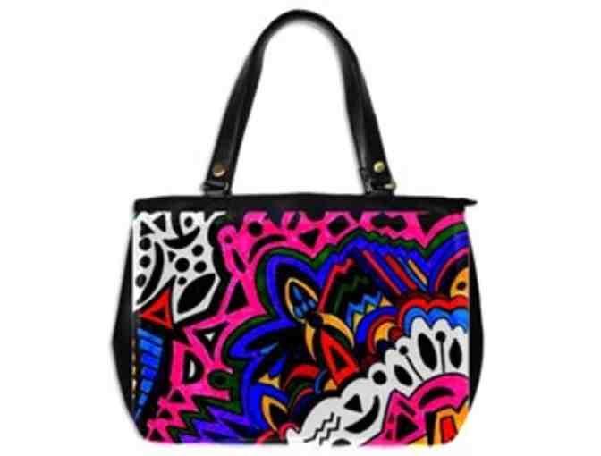 * 'ALIENS AND POP ARTISTS': CUSTOM MADE LEATHER TOTE BAG!