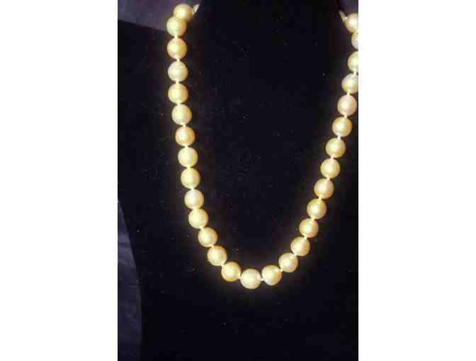 ' 1 only!:  HUGE GENUINE GOLDEN SOUTH SEA PEARLS! 10-12 mm w/Diamond Clasp!'