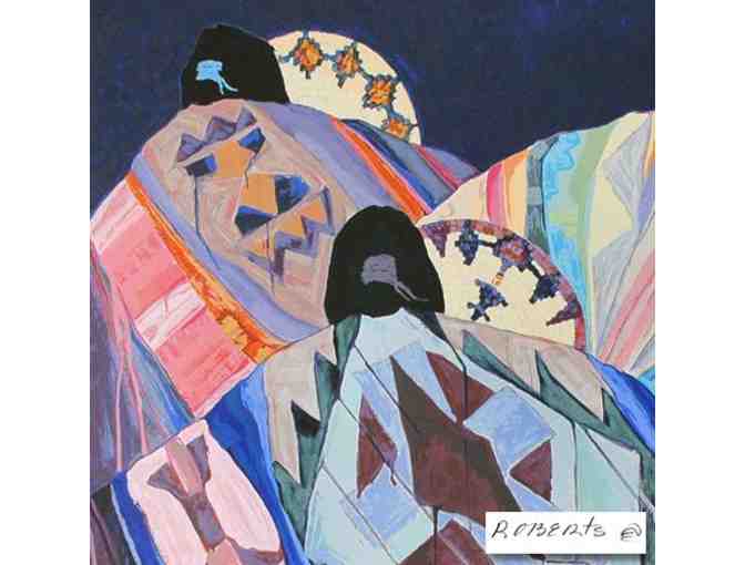 ' BASKETS AND BLANKETS':  Deluxe Serigraph on Rice Paper by Dolona Roberts!