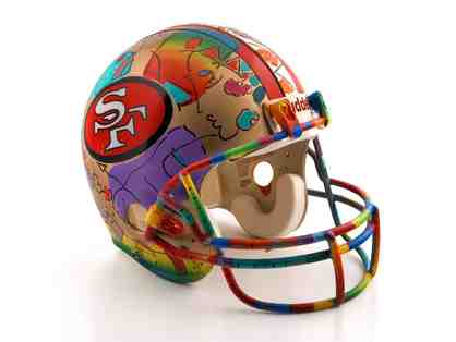 "*1994 Very Rare Peter Max Original Painting on NFL Lic.,San Francisco 49ers helmut"!