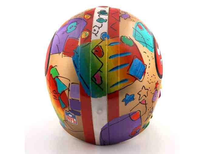 '*1994 Very Rare Peter Max Original Painting on  NFL Lic.,San Francisco 49ers helmut'!