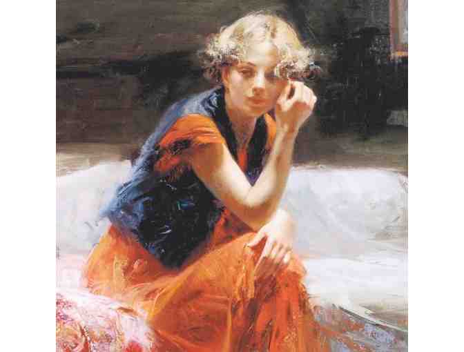 'Silent Contemplation' LIMITED EDITION Giclee on Canvas by Pino (1939-2010)