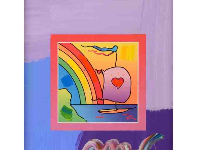 *'Sailboat with Heart'  Acrylic Mixed Media by PETER MAX!