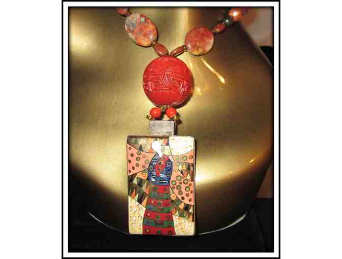 *A WORK OF ART II: 1/KIND GEMSTONE NECKLACE!