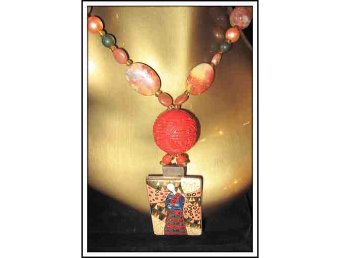 *A WORK OF ART II: 1/KIND GEMSTONE NECKLACE!