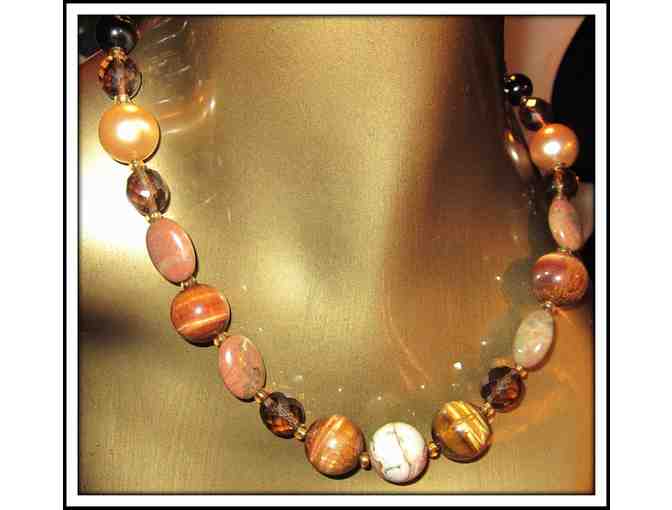 *BEAT OF THE DRUMS: 1/KIND GEMSTONE NECKLACE!