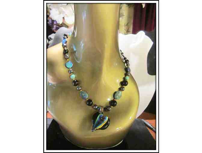 *HEART OF THE RAINBOW:   1/KIND GEMSTONE NECKLACE