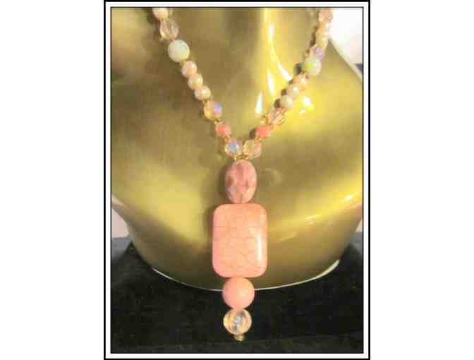 *PRETTY IN PINK:  1/Kind Gemstone Necklace!