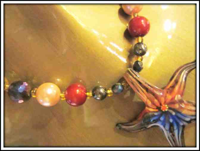 STARFISH: 1/KIND, HANDCRAFTED, Gemstones include Citrine, South Sea Shell pearls!, onyx *+