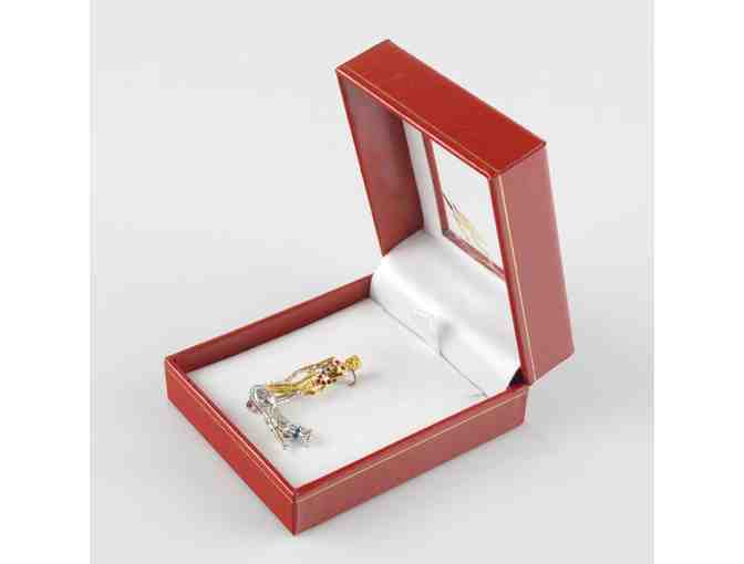 'L': From the Father of Art Deco: ERTE Initial 'L' Brooch/Pendant!