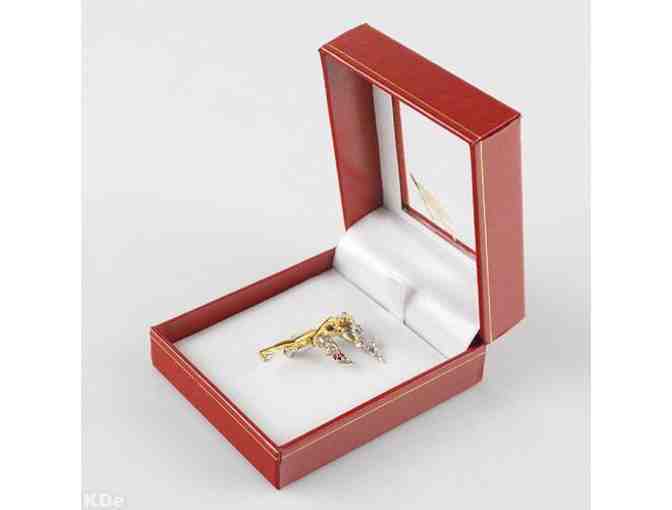 From the 'Father Of Art Deco', Collectible Art to Wear: ERTE 'F' Pendant/Brooch