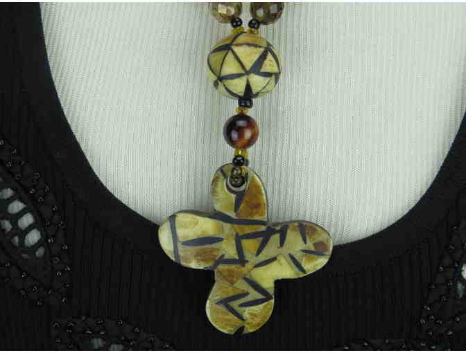 #21 by BeJeweled: 1/KIND, HANDMADE NECKLACE FEATURES SEMI PRECIOUS GEMS: 'STATEMENT'