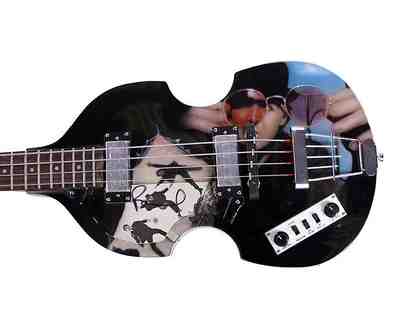 Paul McCartney Autographed Airbrush Hofner Guitar Beatles