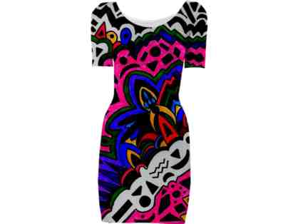 "ALIENS AND POP ARTISTS": BODYCON DRESS! Exclusive!