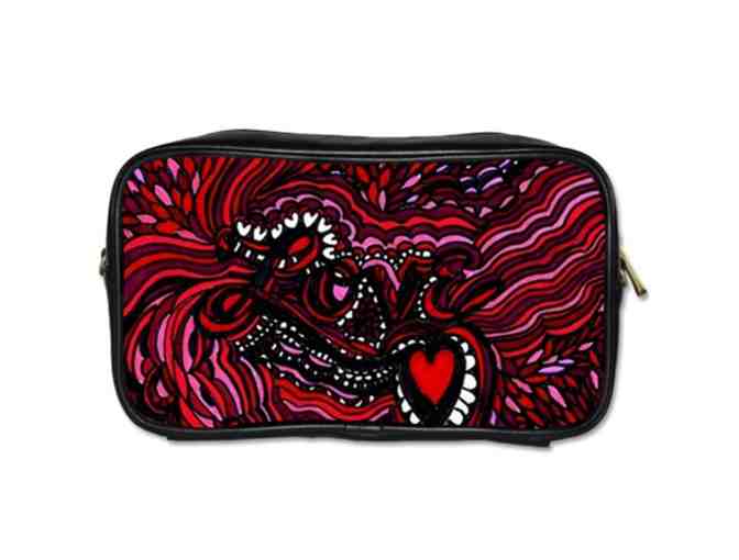 'LOVE LOVE': Unisex Essentials Bag w/ART inset and detachable strap!