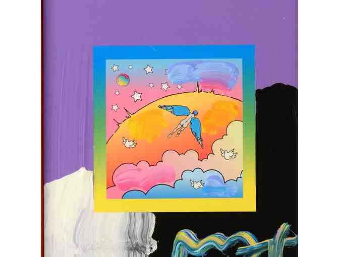 1 ONLY! *'ANGEL WITH CLOUDS' ORIGINAL WORK BY PETER MAX!:  UBER COLLECTIBLE!!