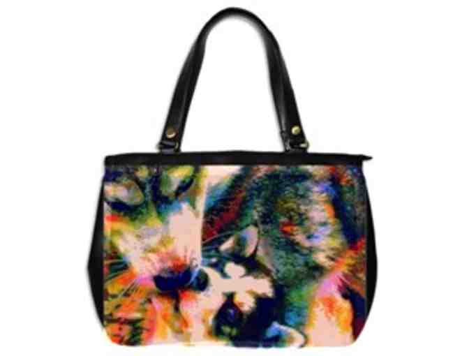*  'LOVING HER CUB' BY WBK: CUSTOM MADE LEATHER TOTE BAG!