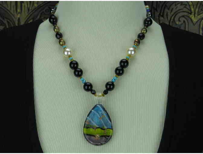 1/KIND VIVACIOUS Necklace w/South Sea Shell Pearls, Onyx, FW Pearls and Hematite!