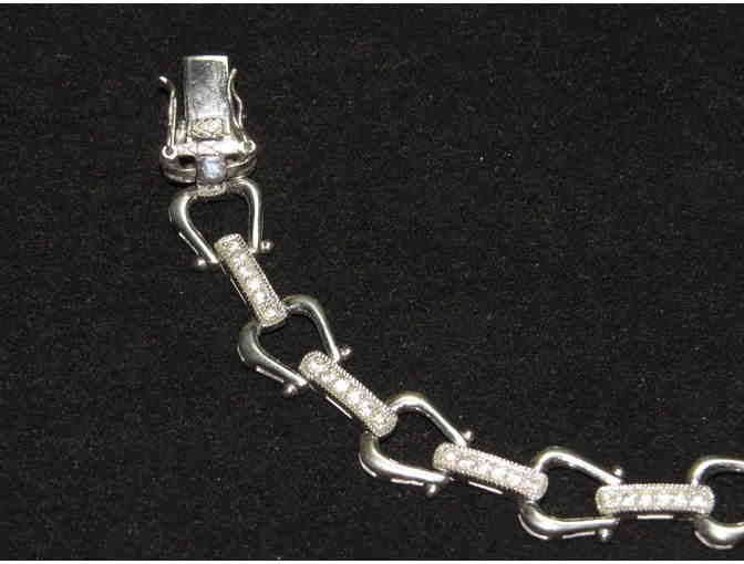 BR-16:  Platinum/Silver Horseshoe Bracelet