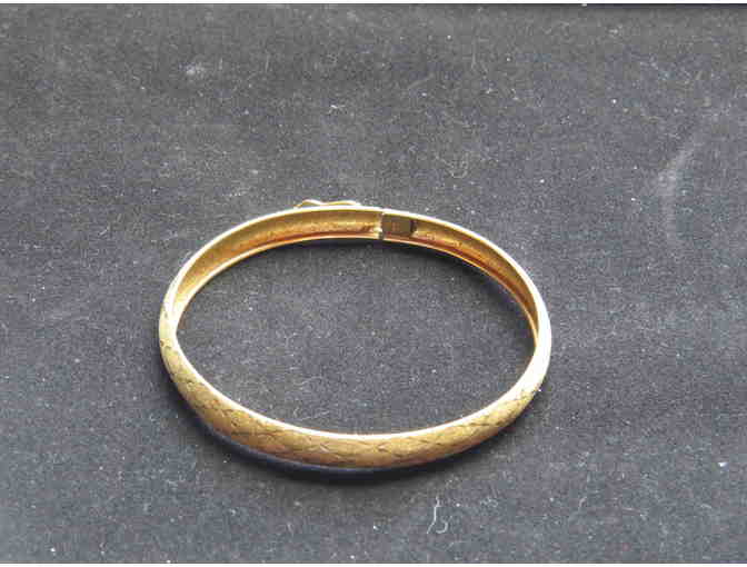 BR-29: Etched Gold Bangle Bracelet