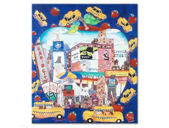 ! 1 ONLY!!: 'Big Apple' LIMITED EDITION Giclee on Canvas by Linnea Pergola!